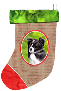 Border Collie Christmas Stocking