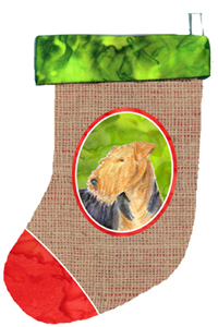 Airedale Christmas Stocking