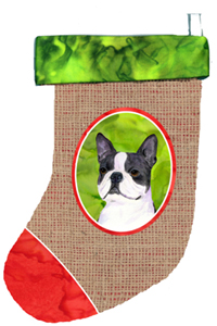 SS2043-CS Boston Terrier Christmas Stocking