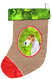 Fox Terrier Christmas Stocking