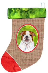 Bulldog English Christmas Stocking