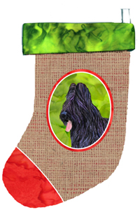 Briard Christmas Stocking