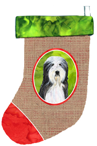 SS2059-CS Bearded Collie Christmas Stocking
