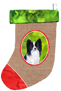 Papillon Christmas Stocking