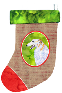 Borzoi Christmas Stocking