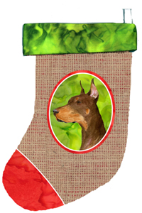 Doberman Christmas Stocking