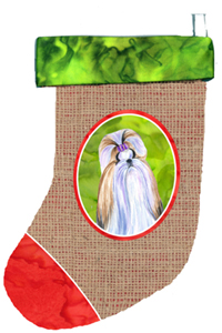 Shih Tzu Christmas Stocking