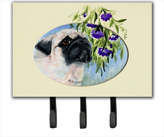 Pug Leash Holder Or Key Hook