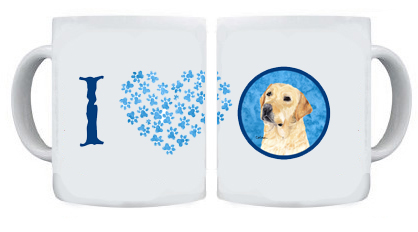 Picture of Carolines Treasures SC9133BU-CM15 Labrador Blue Microwavable Ceramic Coffee Mug- 15 oz.