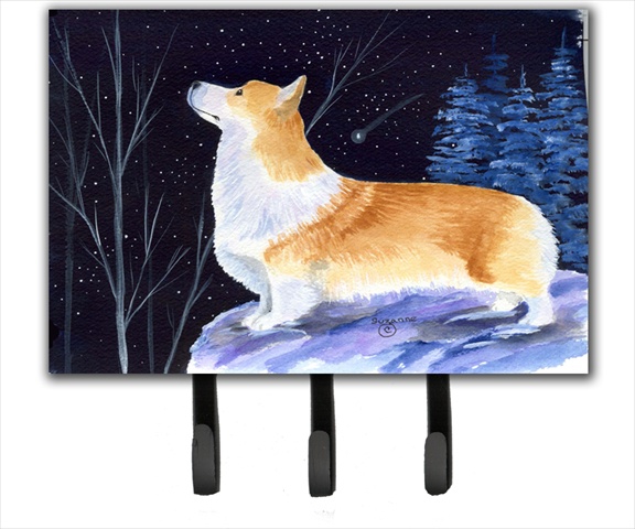 Starry Night Corgi Leash Holder Or Key Hook