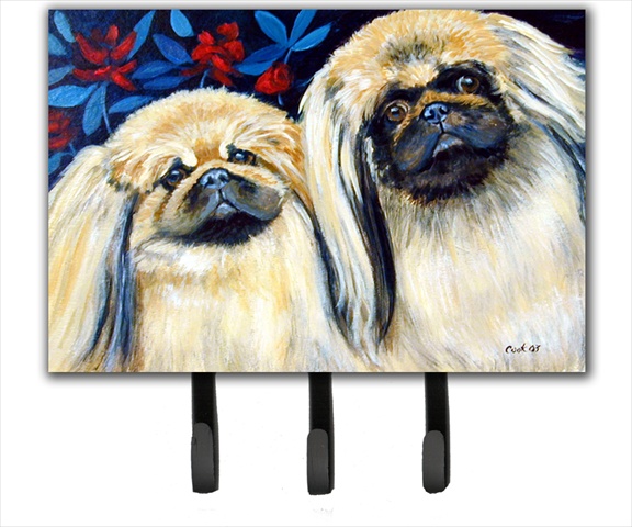 7193TH68 What A Pair Of Pekingese Leash Holder Or Key Hook