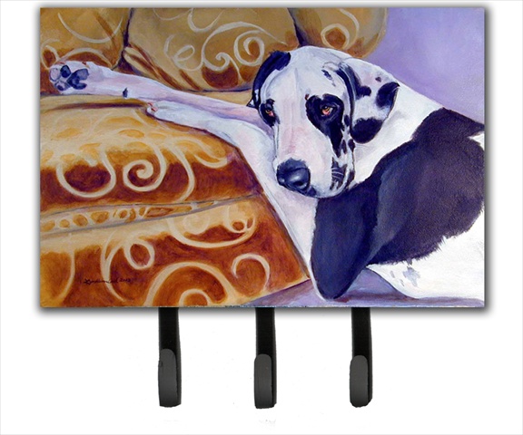 Harlequin Natural Great Dane Leash Holder Or Key Hook