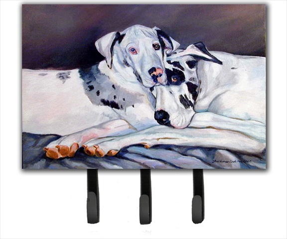 7163TH68 Harlequin Natural Great Danes Leash Holder Or Key Hook