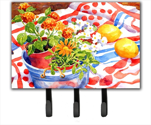 Flowers with a side of lemons Leash Holder or Key Hook