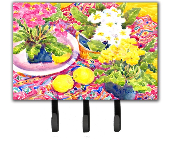 6062TH68 Flower Primroses Leash Holder or Key Hook