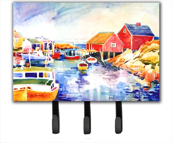 Boats at Harbour with a view Leash Holder or Key Hook