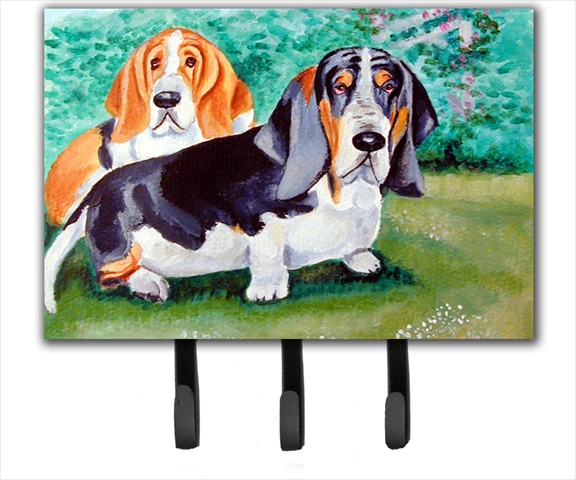 Basset Hound Double Trouble Leash Holder or Key Hook