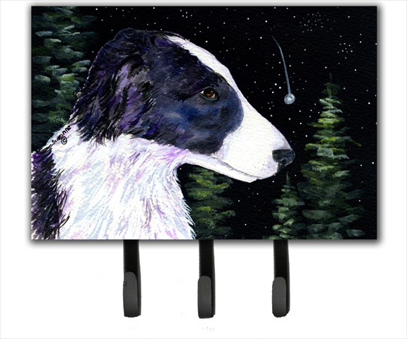 SS8490TH68 Starry Night Border Collie Leash Holder or Key Hook