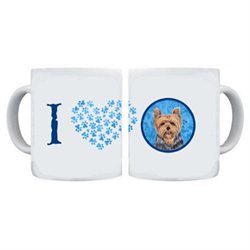 Picture of Carolines Treasures SC9123BU-CM15 15 oz. Yorkie Dishwasher Safe Microwavable Ceramic Coffee Mug