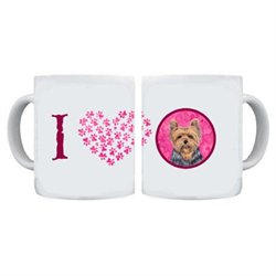 Picture of Carolines Treasures SC9123PK-CM15 15 oz. Yorkie Dishwasher Safe Microwavable Ceramic Coffee Mug