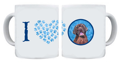 Picture of Carolines Treasures SC9127BU-CM15 15 oz. Labrador Dishwasher Safe Microwavable Ceramic Coffee Mug