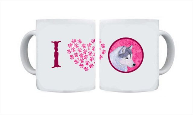 Picture of Carolines Treasures SS4740-PK-CM15 15 oz. Siberian Husky Dishwasher Safe Microwavable Ceramic Coffee Mug