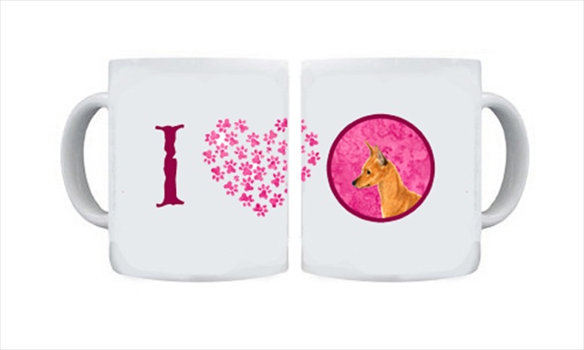Picture of Carolines Treasures SS4742-PK-CM15 15 oz. Min Pin Dishwasher Safe Microwavable Ceramic Coffee Mug