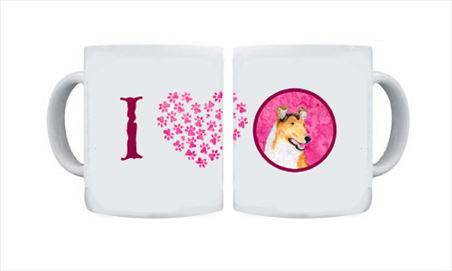 Picture of Carolines Treasures SS4746-PK-CM15 15 oz. Collie Smooth Dishwasher Safe Microwavable Ceramic Coffee Mug