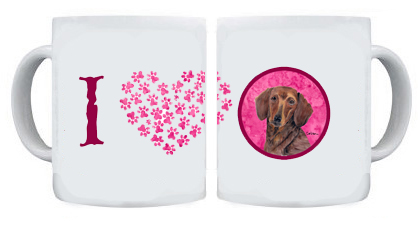 Picture of Carolines Treasures SC9137PK-CM15 15 oz. Dachshund Dishwasher Safe Microwavable Ceramic Coffee Mug