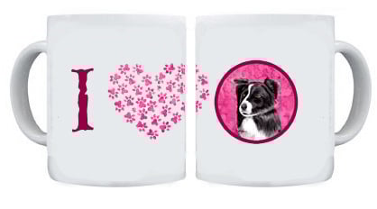 Picture of Carolines Treasures SC9138PK-CM15 15 oz. Border Collie Dishwasher Safe Microwavable Ceramic Coffee Mug