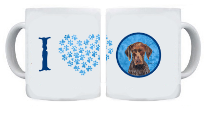 Picture of Carolines Treasures SC9117BU-CM15 15 oz. German Shorthaired Pointer Dishwasher Safe Microwavable Ceramic Coffee Mug