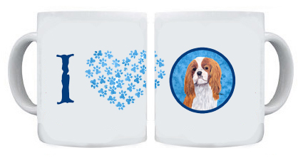 Picture of Carolines Treasures SC9118BU-CM15 15 oz. Cavalier Spaniel Dishwasher Safe Microwavable Ceramic Coffee Mug