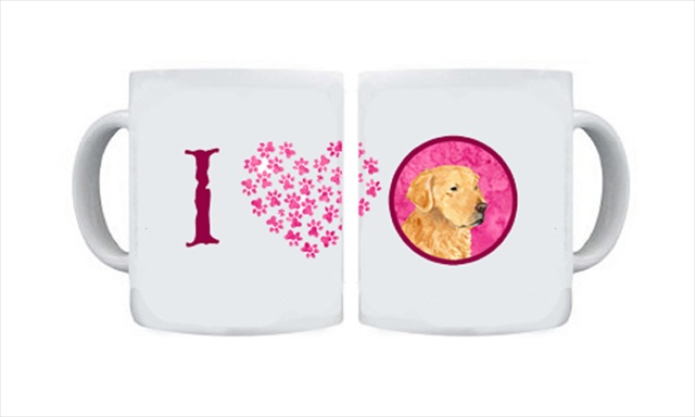 Picture of Carolines Treasures SS4752-PK-CM15 15 oz. Golden Retriever Dishwasher Safe Microwavable Ceramic Coffee Mug