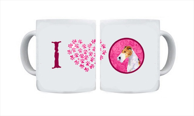 Picture of Carolines Treasures SS4754-PK-CM15 15 oz. Fox Terrier Dishwasher Safe Microwavable Ceramic Coffee Mug