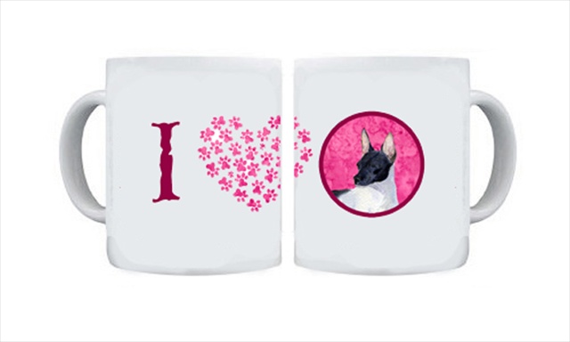 Picture of Carolines Treasures SS4756-PK-CM15 15 oz. Rat Terrier Dishwasher Safe Microwavable Ceramic Coffee Mug