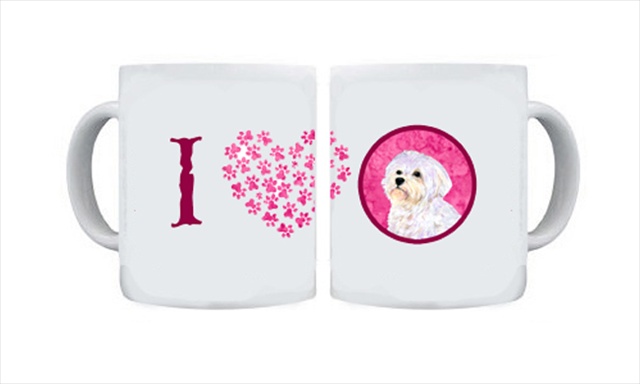 Picture of Carolines Treasures SS4757-PK-CM15 15 oz. Maltese Dishwasher Safe Microwavable Ceramic Coffee Mug