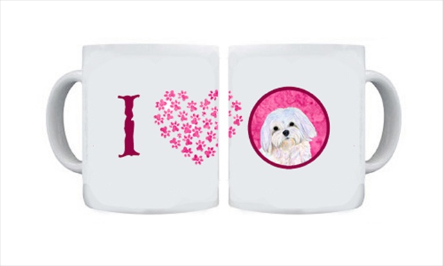 Picture of Carolines Treasures SS4758-PK-CM15 15 oz. Maltese Dishwasher Safe Microwavable Ceramic Coffee Mug