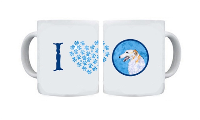 Picture of Carolines Treasures SS4751-BU-CM15 15 oz. Borzoi Dishwasher Safe Microwavable Ceramic Coffee Mug
