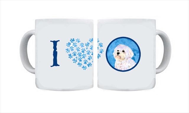 Picture of Carolines Treasures SS4757-BU-CM15 15 oz. Maltese Dishwasher Safe Microwavable Ceramic Coffee Mug