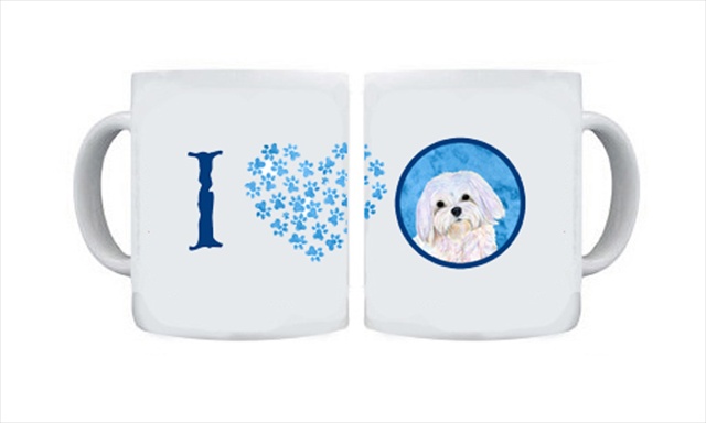 Picture of Carolines Treasures SS4758-BU-CM15 15 oz. Maltese Dishwasher Safe Microwavable Ceramic Coffee Mug