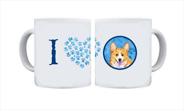 Picture of Carolines Treasures SS4762-BU-CM15 15 oz. Corgi Dishwasher Safe Microwavable Ceramic Coffee Mug