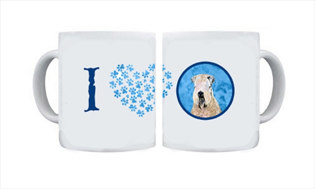 Picture of Carolines Treasures SS4769-BU-CM15 15 oz. Wheaten Terrier Soft Coated Dishwasher Safe Microwavable Ceramic Coffee Mug