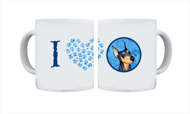 Picture of Carolines Treasures SS4771-BU-CM15 15 oz. Doberman Dishwasher Safe Microwavable Ceramic Coffee Mug