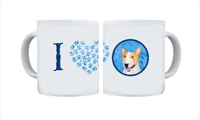 Picture of Carolines Treasures SS4772-BU-CM15 15 oz. Bull Terrier Dishwasher Safe Microwavable Ceramic Coffee Mug