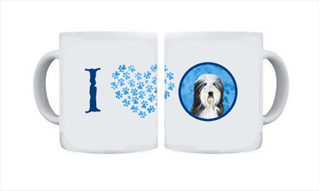 Picture of Carolines Treasures SS4773-BU-CM15 15 oz. Bearded Collie Dishwasher Safe Microwavable Ceramic Coffee Mug