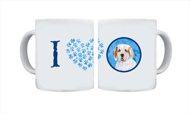 Picture of Carolines Treasures SS4776-BU-CM15 15 oz. Clumber Spaniel Dishwasher Safe Microwavable Ceramic Coffee Mug