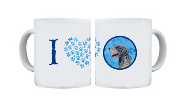 Picture of Carolines Treasures SS4782-BU-CM15 15 oz. Irish Wolfhound Dishwasher Safe Microwavable Ceramic Coffee Mug