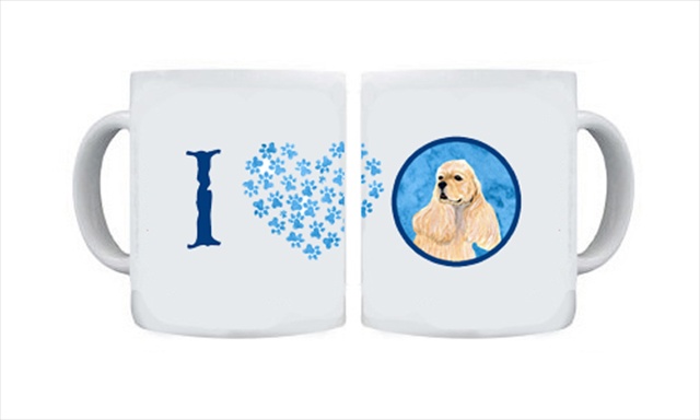 Picture of Carolines Treasures SS4798-BU-CM15 15 oz. Cocker Spaniel Dishwasher Safe Microwavable Ceramic Coffee Mug