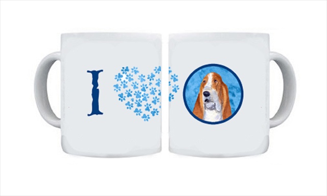 Picture of Carolines Treasures SS4804-BU-CM15 15 oz. Basset Hound Dishwasher Safe Microwavable Ceramic Coffee Mug