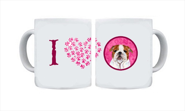 Picture of Carolines Treasures SS4760-PK-CM15 15 oz. Bulldog English Dishwasher Safe Microwavable Ceramic Coffee Mug